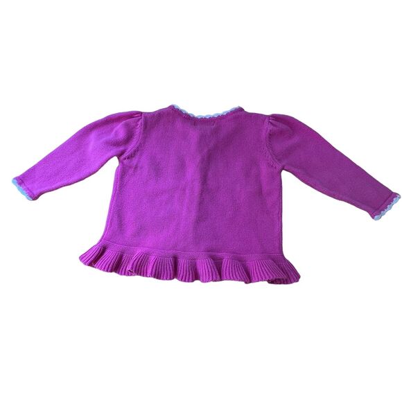 Vintage Hartstrings Baby Pink Dachshund Embroidered Cardigan Sweater 6-9m - Picture 2 of 6